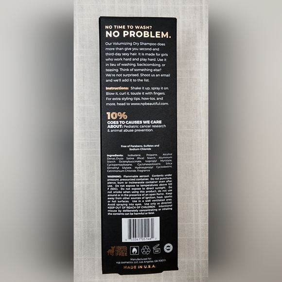 N : P Beautiful VOLUMIZING DRY SHAMPOO Size 4 oz - Picture 2 of 4